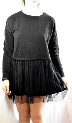 Платье черное оверсайз Zara на 9 лет рост 134 см