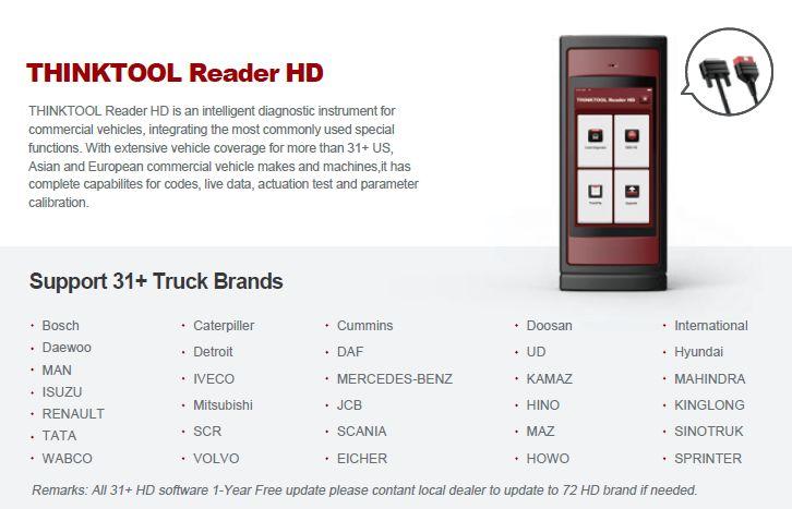 Диагностический сканер THINKTOOL READER HD для грузовых авто - фото 3 - id-p204074961
