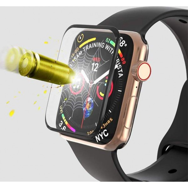 Защитное стекло Rumi Hybrid для Apple Watch 40mm с черной рамкой - фото 3 - id-p203835288