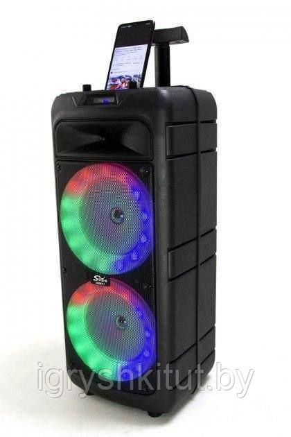 Портативная bluetoo BT Speaker ZQS-8211 с беспроводным микрофоном и пультом на аккумуляторе - фото 2 - id-p204085789
