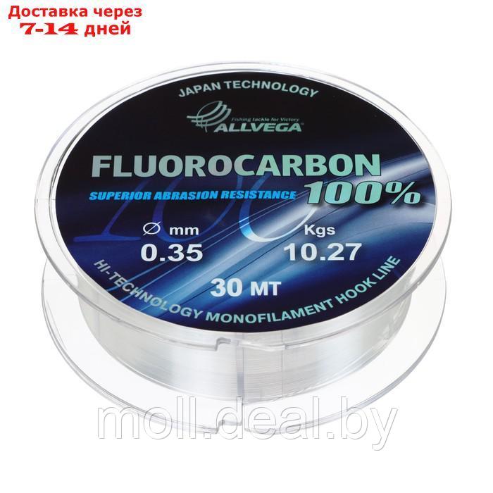 Леска монофильная ALLVEGA "FX Fluorocarbon 100%" 30м 0,35мм, 10,27кг, флюорокарбон 100% - фото 1 - id-p204035570