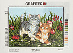Набор для вышивания «Основа с рисунком» Grafitec 40*30 см, «Веселые котята»