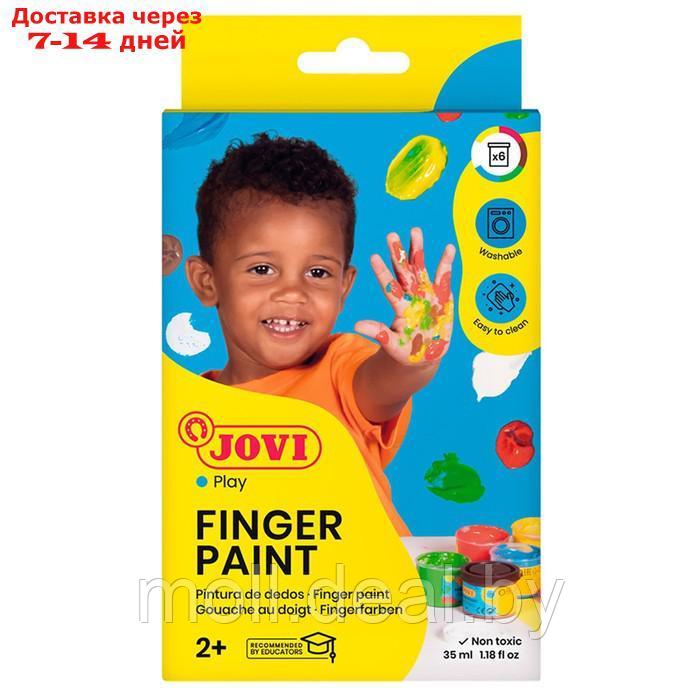 Краски пальчиковые JOVI, 06 ярких цветов по 35мл, картонная упаковка - фото 2 - id-p204043401
