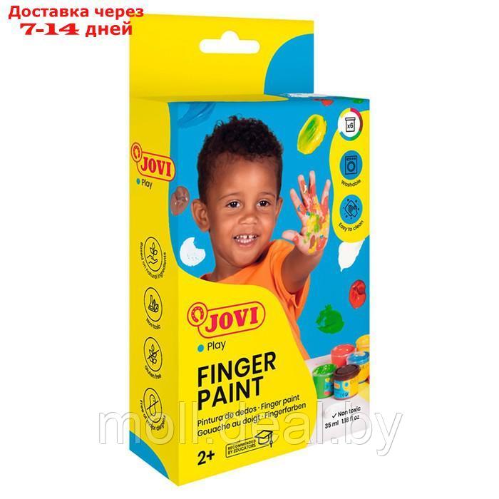 Краски пальчиковые JOVI, 06 ярких цветов по 35мл, картонная упаковка - фото 3 - id-p204043401