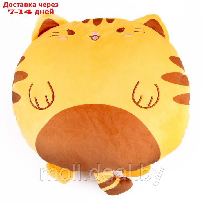 Мягкая игрушка-подушка "Кот", 43 см, цвет оранжевый - фото 1 - id-p204040444