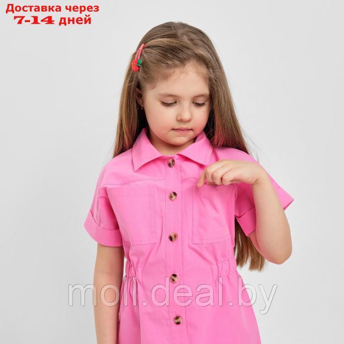 Платье детское с карманами KAFTAN, р. 30 (98-104 см), ярко-розовый - фото 5 - id-p204040446