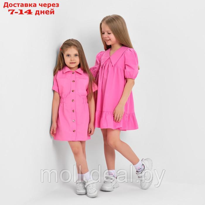 Платье детское с карманами KAFTAN, р. 30 (98-104 см), ярко-розовый - фото 6 - id-p204040446