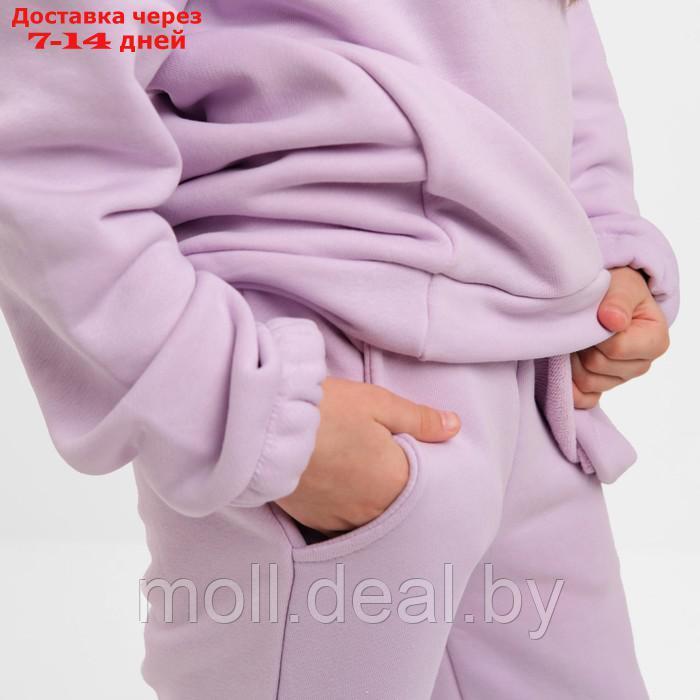 Костюм детский (худи, брюки) MINAKU цвет лавандовый, рост 134 см - фото 4 - id-p204040506