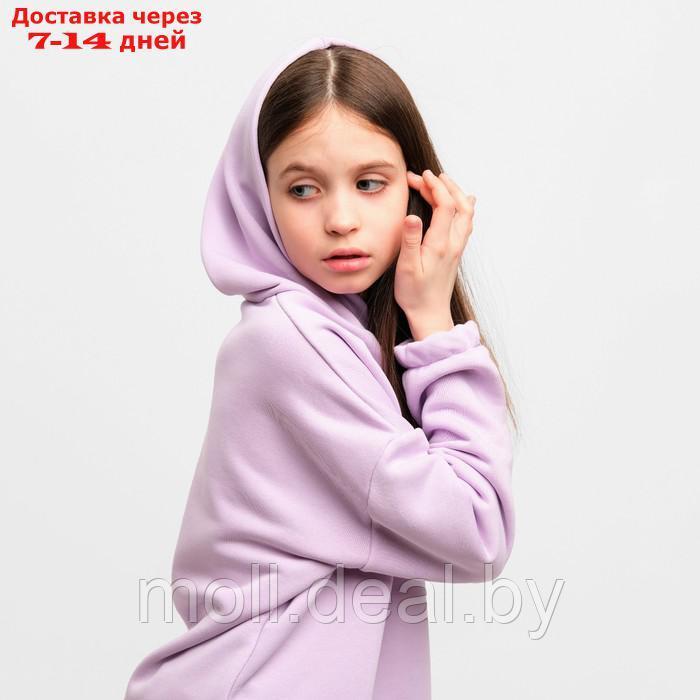 Костюм детский (худи, брюки) MINAKU цвет лавандовый, рост 146 см - фото 5 - id-p204040529