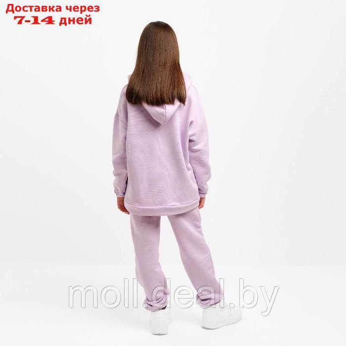 Костюм детский (худи, брюки) MINAKU цвет лавандовый, рост 158 см - фото 4 - id-p204040539