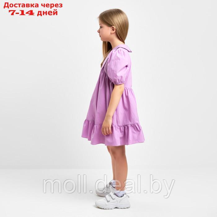 Платье детское с воротником KAFTAN, р.34 (122-128 см), лиловый - фото 3 - id-p204040558