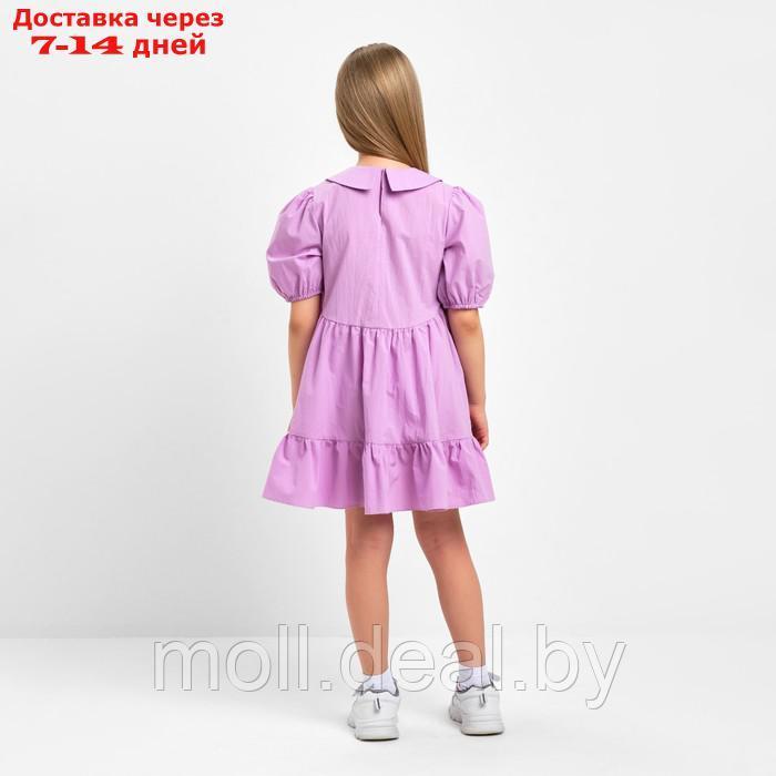 Платье детское с воротником KAFTAN, р.34 (122-128 см), лиловый - фото 4 - id-p204040558