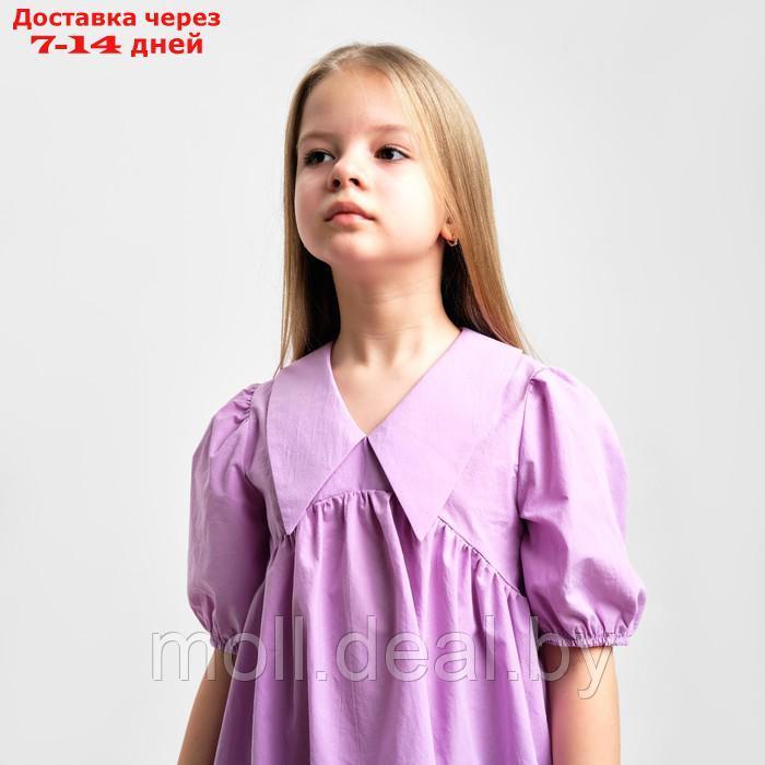 Платье детское с воротником KAFTAN, р.34 (122-128 см), лиловый - фото 5 - id-p204040558