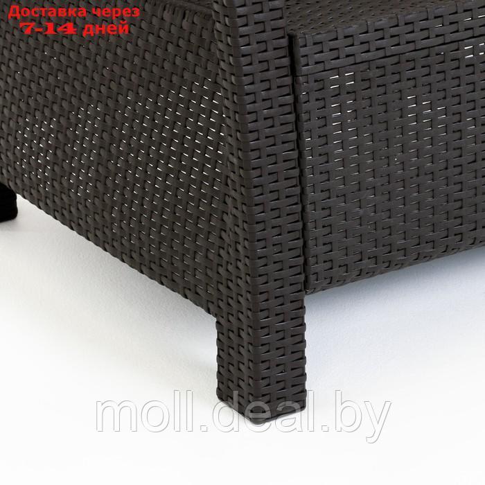 Комплект мебели: диван, 2 кресла, коричнего цвета - фото 7 - id-p204042658
