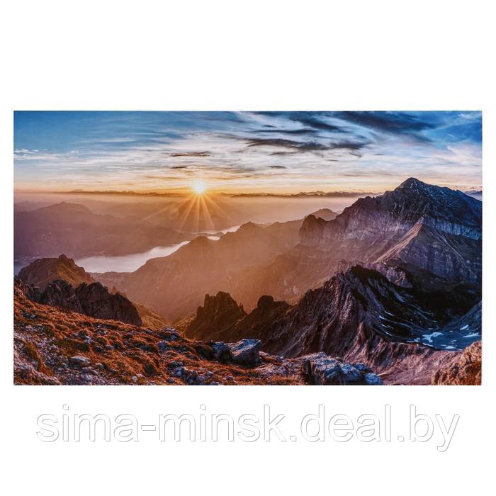 Картина на холсте "Рассвет в горах" 60х100 см - фото 1 - id-p204090273
