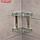 Полка 2х-ярусная угловая для ванной комнаты, нерж.сталь, стекло 24х24х28 см, фото 3