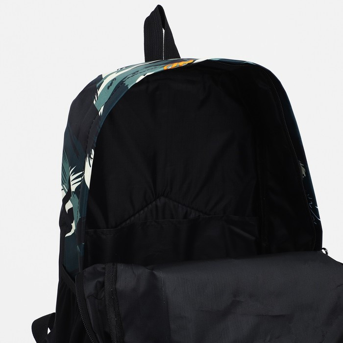 Рюкзак на молнии, 3 наружных кармана, цвет зелёный - фото 4 - id-p204090417
