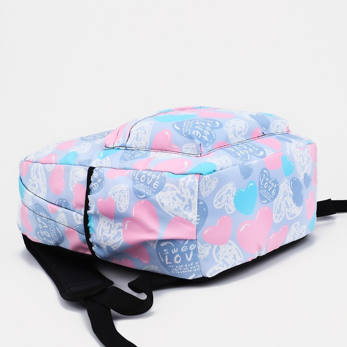 Рюкзак на молнии, наружный карман, цвет сиреневый/розовый - фото 3 - id-p204090424