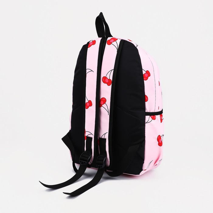 Рюкзак на молнии, наружный карман, цвет розовый - фото 2 - id-p204090425