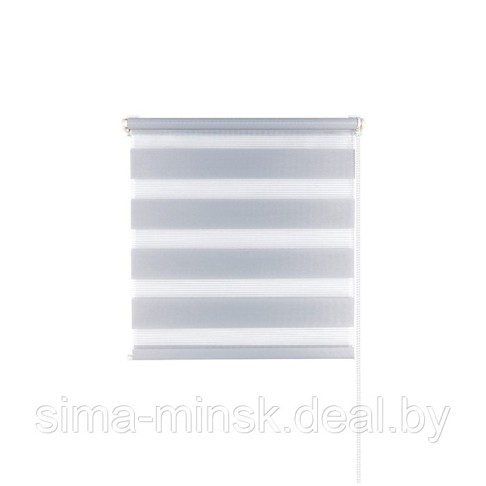 Рулонная штора «День и Ночь», 55х160 см, цвет стальной - фото 1 - id-p204090970