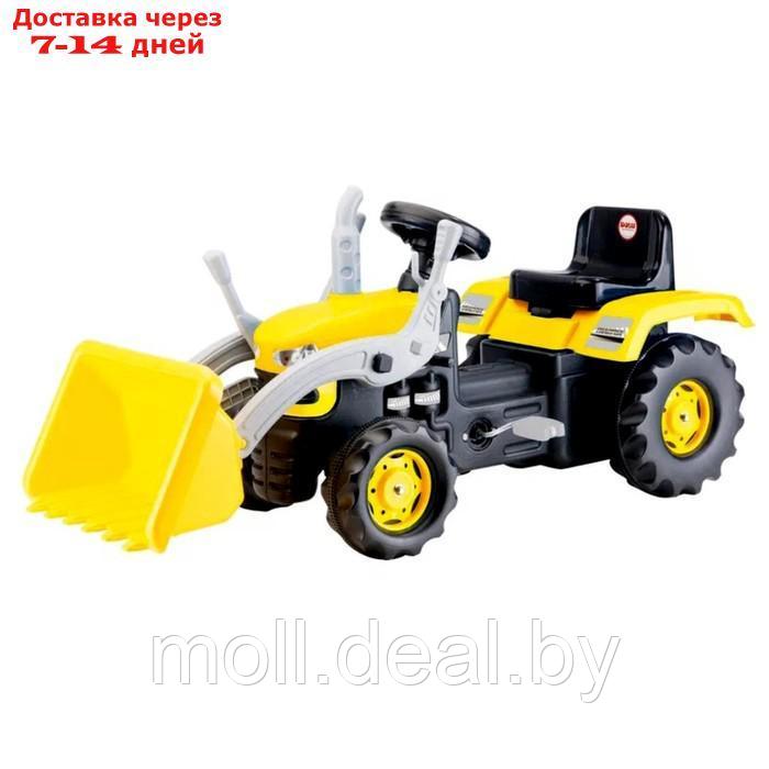 Трактор-экскаватора педальный, цвет жёлто-чёрный - фото 1 - id-p204034734