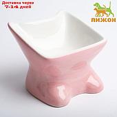 Миска керамическая "Кити" 150 мл, 21 х 10,5 см, розовая