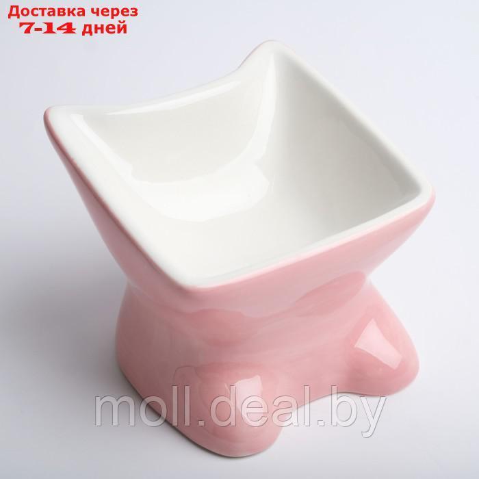 Миска керамическая "Кити" 150 мл, 21 х 10,5 см, розовая - фото 2 - id-p204041802