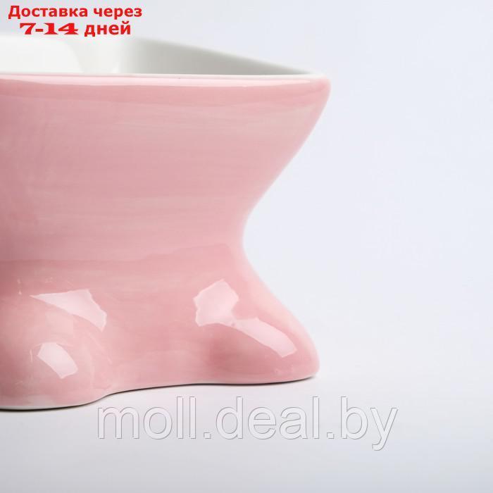 Миска керамическая "Кити" 150 мл, 21 х 10,5 см, розовая - фото 4 - id-p204041802