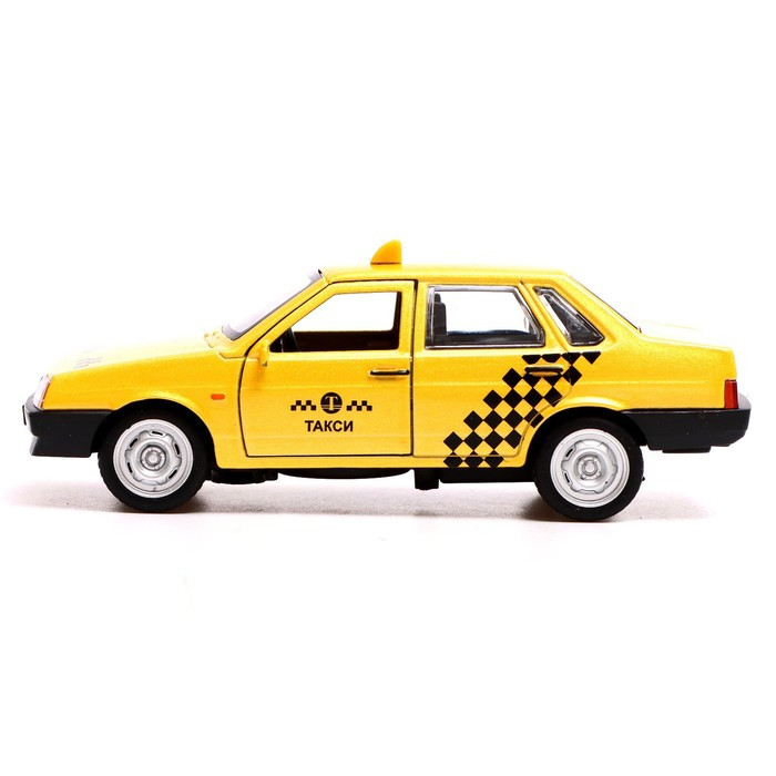 Машина металлическая ВАЗ-21099 «Спутник такси», 12 см, открываются двери и багажник, цвет жёлтый - фото 2 - id-p204094332