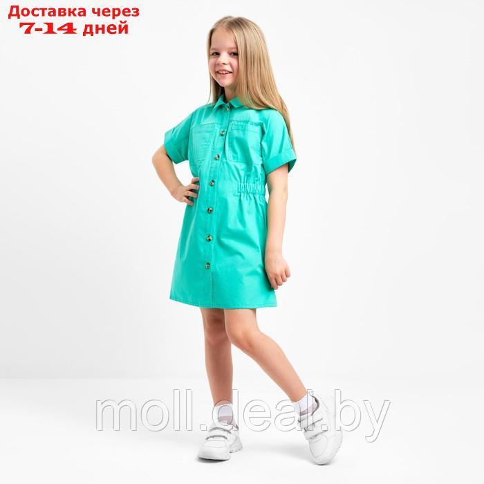Платье детское с карманами KAFTAN, р. 30 (98-104 см), зелёный - фото 5 - id-p204041877