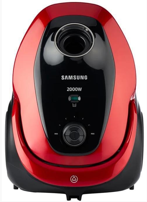 Пылесос для дома обычный с мешком и шнуром горизонтальный SAMSUNG VC20M257AWR