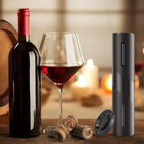 Электрический штопор для вина Electric wine opener 23 см. Черный - фото 1 - id-p204096637