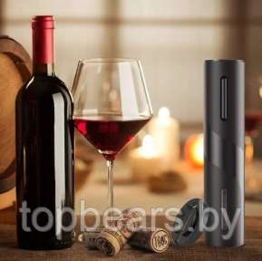 Электрический штопор для вина  Electric wine opener 23 см. Черный