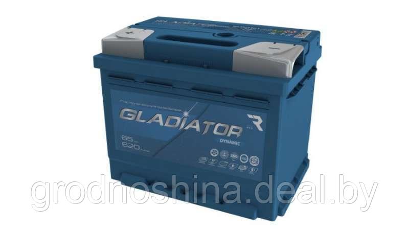 Аккумулятор 65ah GLADIATOR Dynamic 65Ah/620 (- +) 242x175x190 - фото 1 - id-p204101310