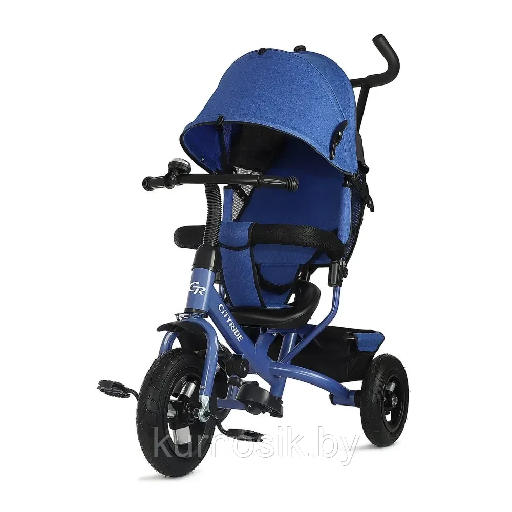 Детский велосипед трехколесный с поворотным сидением City Ride Comfort/Синий - фото 2 - id-p204105872