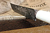 Нож Пчак с ручкой из белой кости с узором на лезвии, фото 4