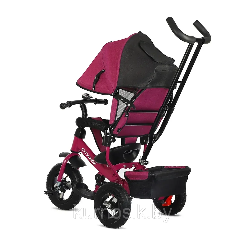 Детский велосипед трехколесный с поворотным сидением City Ride Comfort/Розовый - фото 3 - id-p204108523