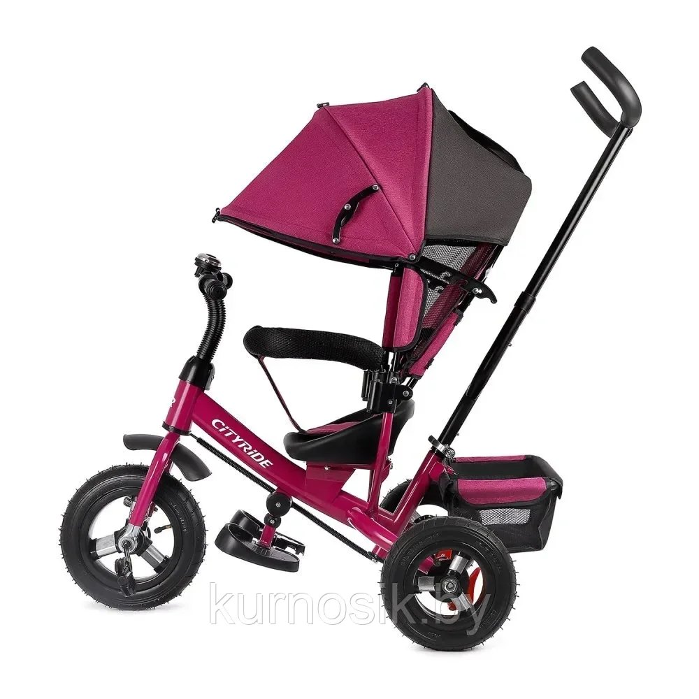 Детский велосипед трехколесный с поворотным сидением City Ride Comfort/Розовый - фото 4 - id-p204108523