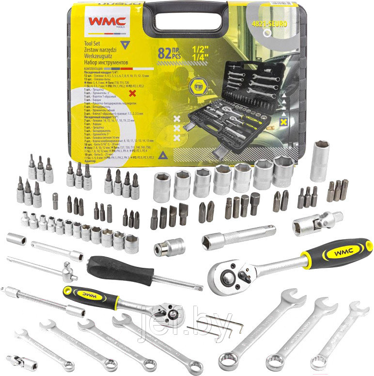Набор инструментов 82 предмета WMC TOOLS WMC-4821-5EURO