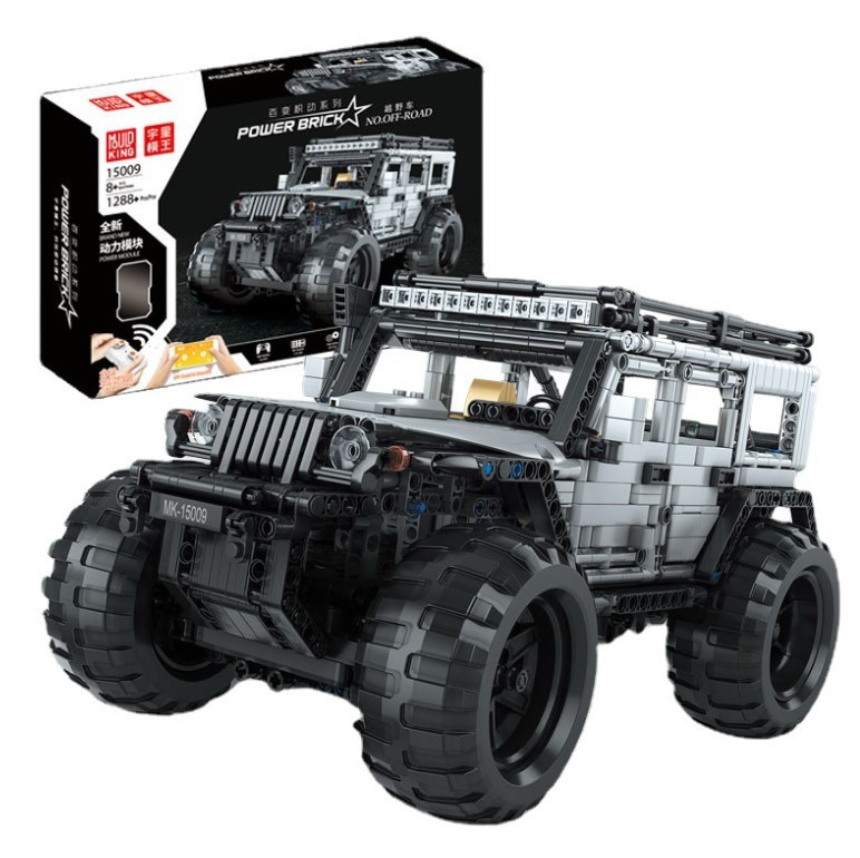 Конструктор 15009 MOULD KING Автомобиль Jeep Wrangler-Expedition на радиоуправлении, 1288 деталей - фото 1 - id-p204110984