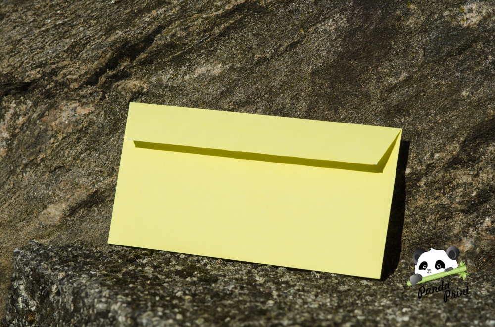 Цветной конверт 110х220 мм Желтый, фото 1