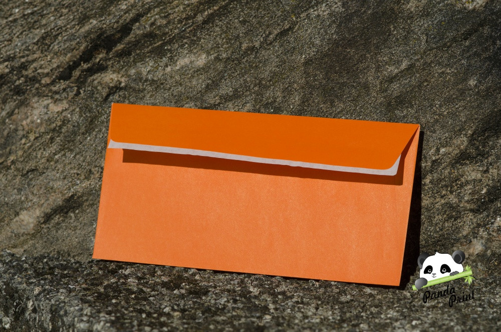Цветной конверт 110х220 мм Оранжевый - фото 1 - id-p204111434