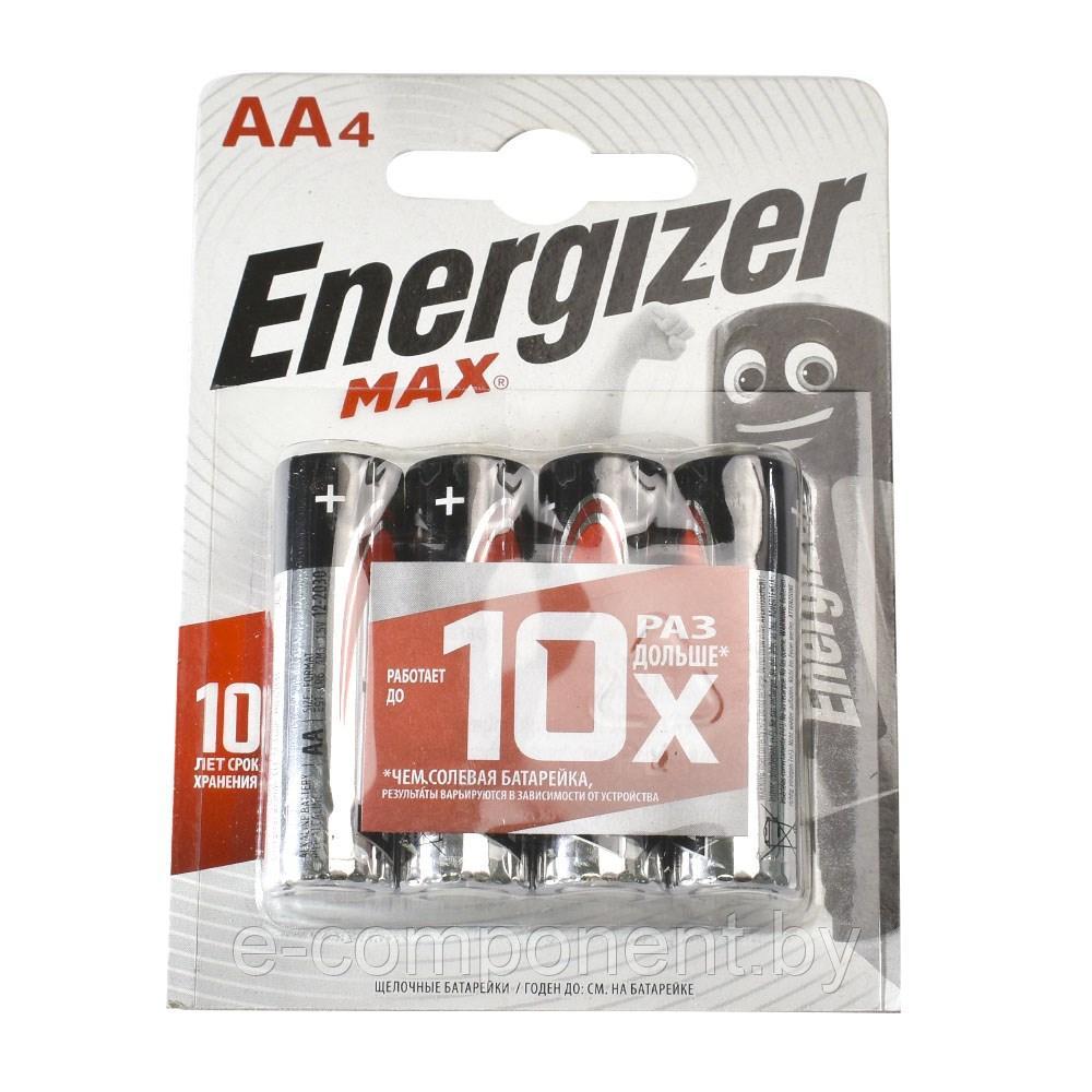 Батарейка ENERGIZER MAX LR6/E91/AA BL4 - (блистер 4шт)