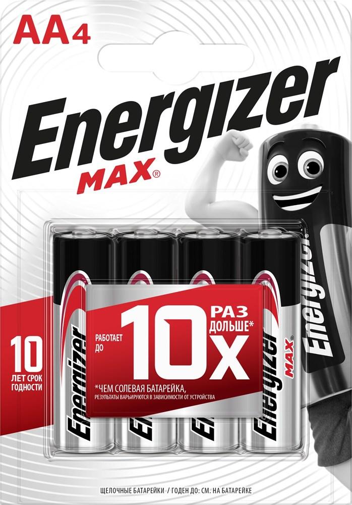 Батарейка ENERGIZER MAX LR6/E91/AA BL4 - (блистер 4шт) - фото 4 - id-p204113073
