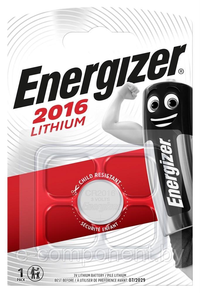 Батарейка ENERGIZER Lithium CR2016 BL1 - (блистер 1шт) - фото 2 - id-p204113075