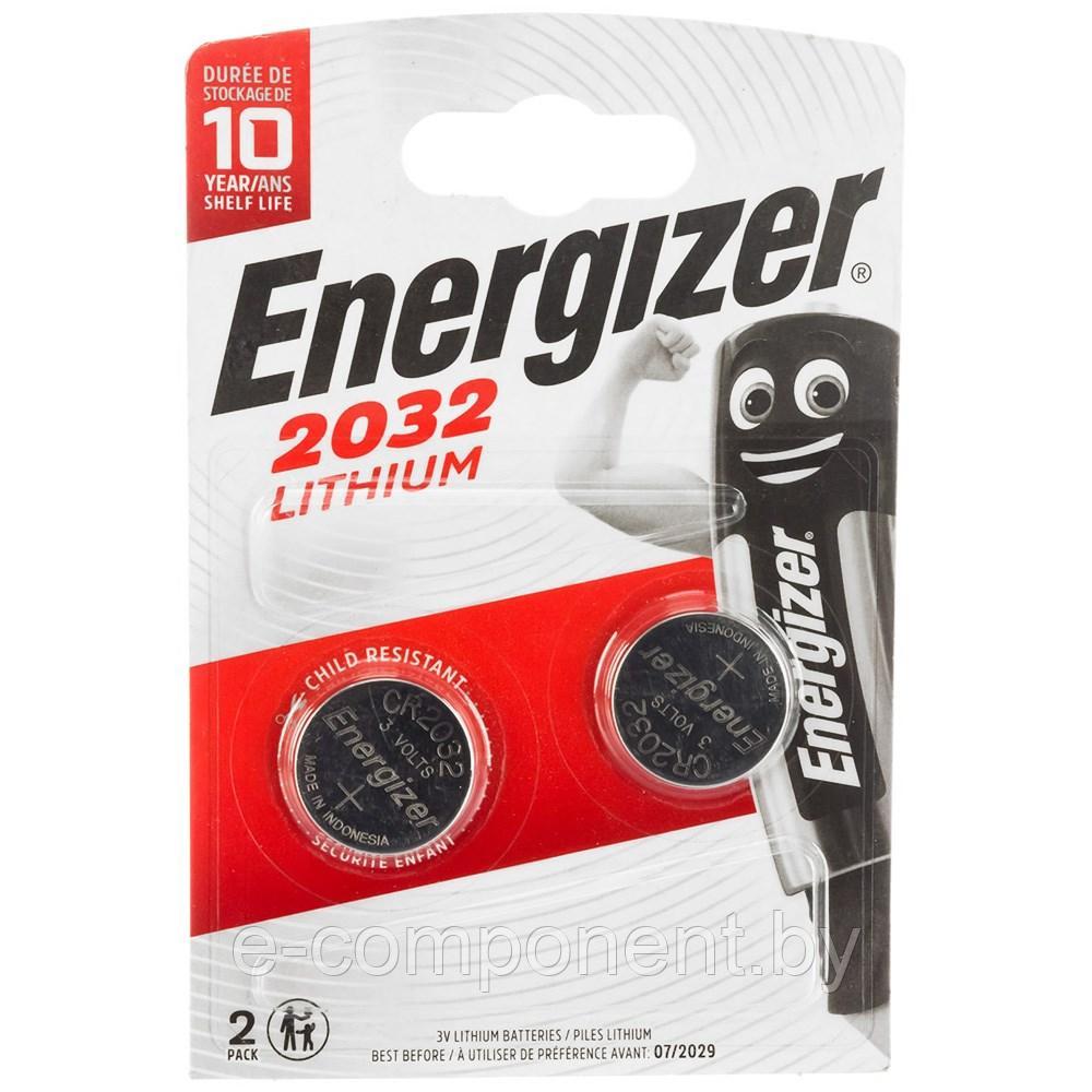 Батарейка ENERGIZER Lithium CR2032 BL2 (блистер 2шт) - фото 1 - id-p204113077