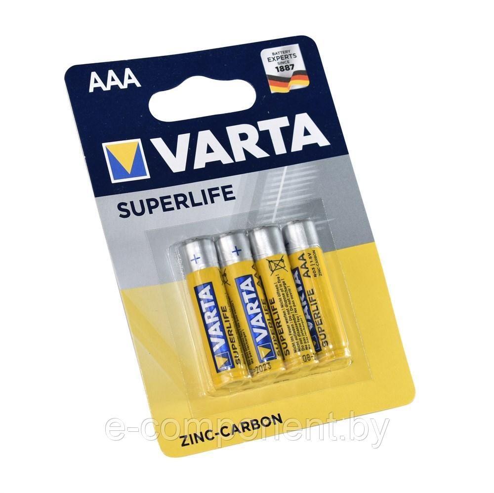 Батарейка VARTA SUPERLIFE R03 AAA BL4 (блистер 4шт) - фото 2 - id-p204113080