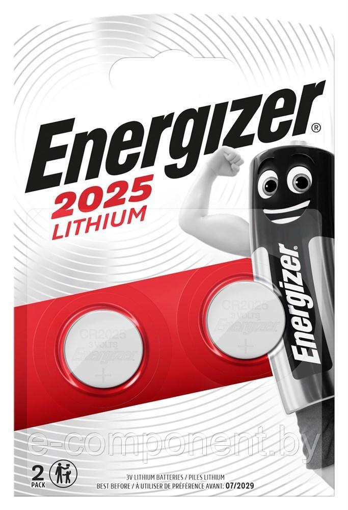 Батарейка ENERGIZER Lithium CR2025 BL2 - (блистер 2шт) - фото 2 - id-p204113085