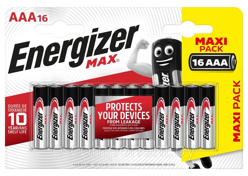 Батарейка ENERGIZER MAX LR03/E92/AAA BL16 - (блистер 16шт)