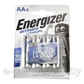 Батарейка ENERGIZER Ultimate Lithium FR6/L91/AA BL4 (блистер 4шт)